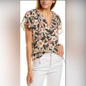 Rebecca Taylor Kamea Fleur Silk Blouse